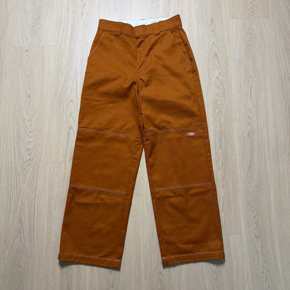 Dickies Pants - Dickies Sawyerville Wide Leg Double Knee Work Pants Womens US6 Orange Workwear